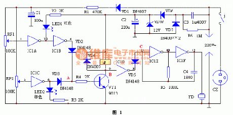 voltage two-way over-restriction alarm protection circuit