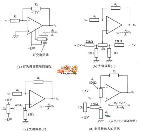 operational amplifer maladjustment regulator circuit diagram