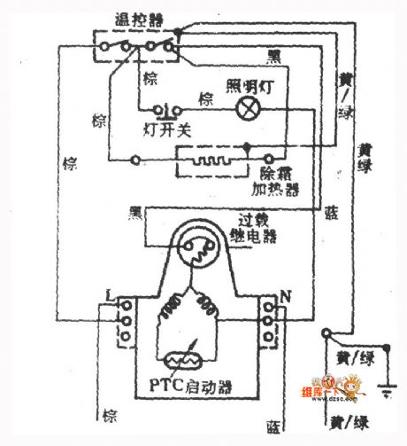 Yangzi BCD-200 fridge circuit diagram