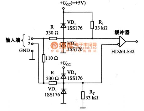 EIA-422-A input protection circuit diagram