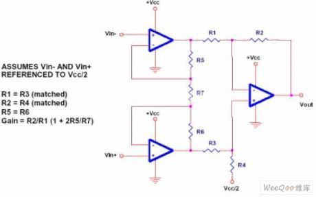 Basic Instrument Amplifier Circuit