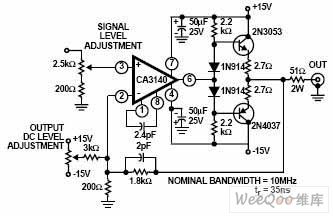 CA3140-composed Broadband Output Amplification Circuit