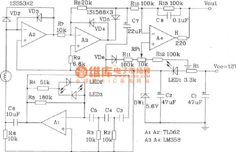 Simple application circuit of the impedance humidity sensor