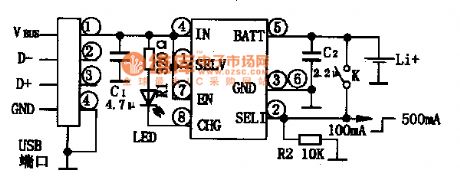 MAXl811-lithium battery charging integrated circuit diagram