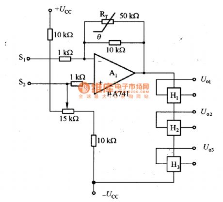 Hall device series connection drive circuit diagram