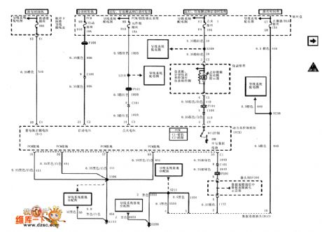 2.5L motor power supply, grounding, fault indicating lamp, data link connector circuit diagram