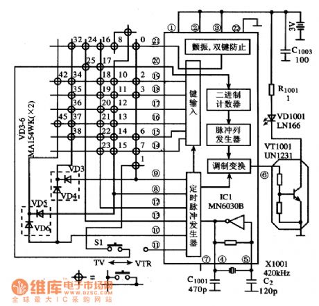 MN6030B Remote Control Transmitter Circuit