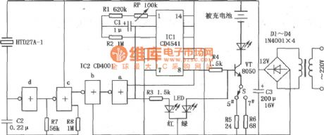 Nicel Cadmium Battery Charger Circuit Composed of CD4541