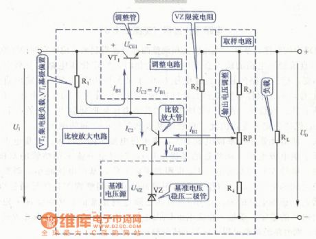 Voltage Stabilizing Circuit with Amplifying Transistor