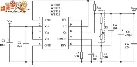 Current Reducing Protection Application Cirrcuit Composed of WB705
