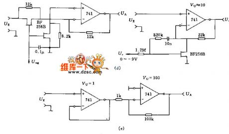 operational amplifier changing input quantity circuit diagram