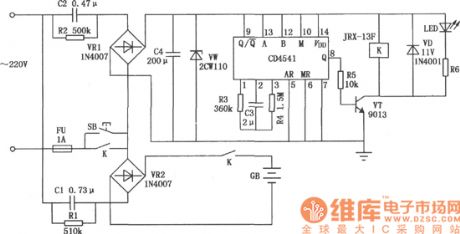 0.1C5A standard nickel-cadmium battery charger circuit