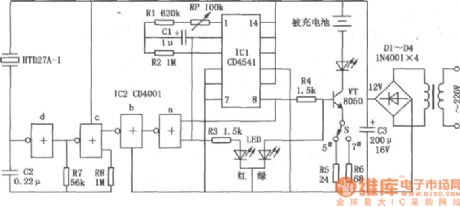 automatic Ni-Cd battery charger circuit