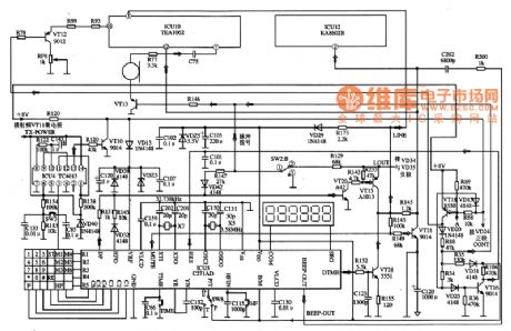 C271AD single-chip micro-computer communication integrated circuit diagram