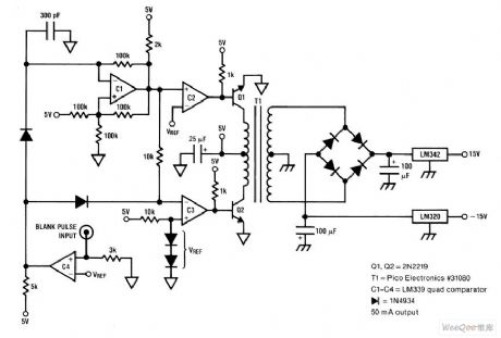 DC/DC converter of chaing 5V to ±15V Circuit