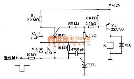 Improved one-shot timer circuit composed of 2 PUT