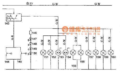 Mitsubishi Pajero (PAJERO) brand light off-road vehicle light monitoring and lighting principle circuit diagram