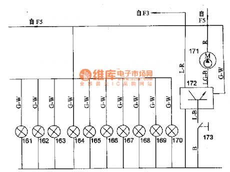 Mitsubishi Pajero (PAJERO) brand light off-road vehicle lighting principle circuit diagram