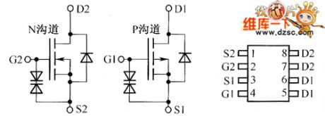 AOP609 Internal Circuit