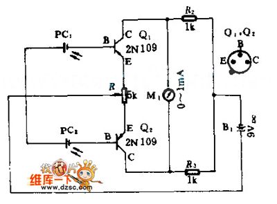 The light comparison device circuit of light comparison standard
