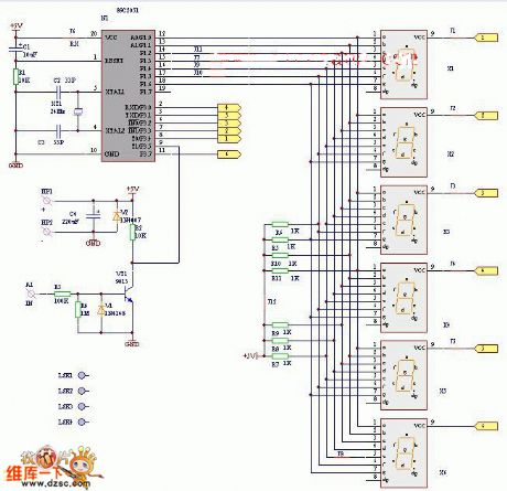 Digital frequency meter course design circuit