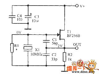 The Low noise sine wave crystal oscillator circuit