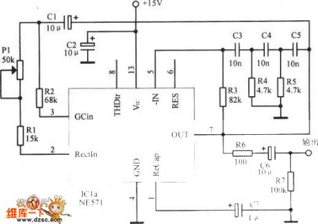 Phase shift sine wave oscillator circuit