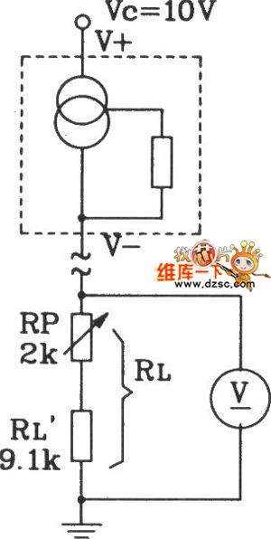 SL134 integration temperature sensor forming simple thermometer circuit diagram