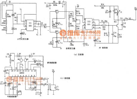 Multi-function remote control circuit (555、LM909)