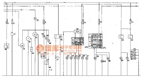 Shenyang JinBei light bus instrument, singal, headlamp, indoor light basic circuit diagram