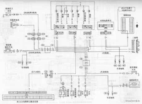 The No.2 Warning Lamp Circuit of the Bluebird Car