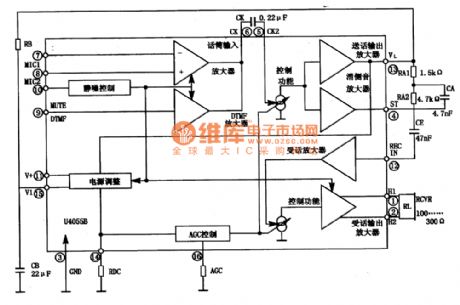 U4055B-communication integrated circuit diagram