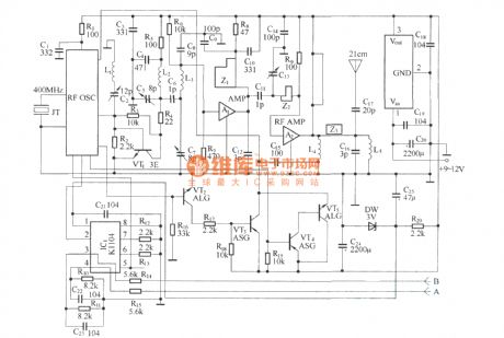 Wireless track warning module with wide frequency rolling code ( KB318/KB318R )