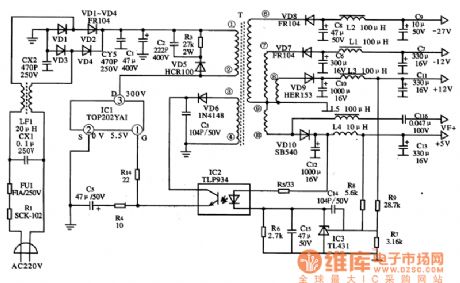 T0P2O2YA1 PWM monolithic integrated circuit diagram