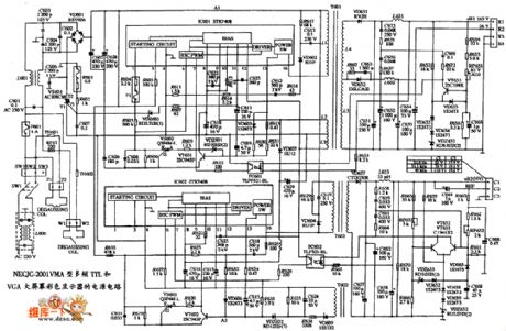 GREAT WALL GW-600C-type V, SVGA Multi-frequency Display Power Supply Circuit