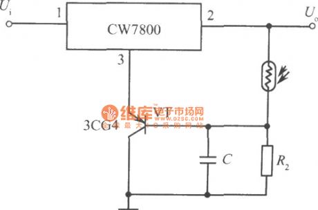 Light control integrated circuit power supply circuit diagram composed of CW7800