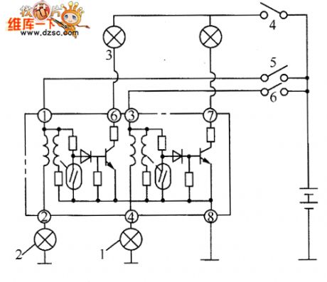 Bulb line fault display relay circuit diagram