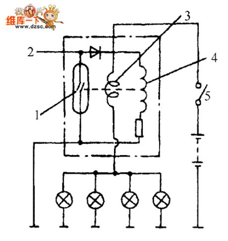 Reed switch current sensor circuit diagram