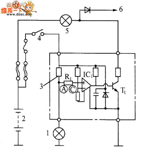 Lamp broken wire detection circuit diagram