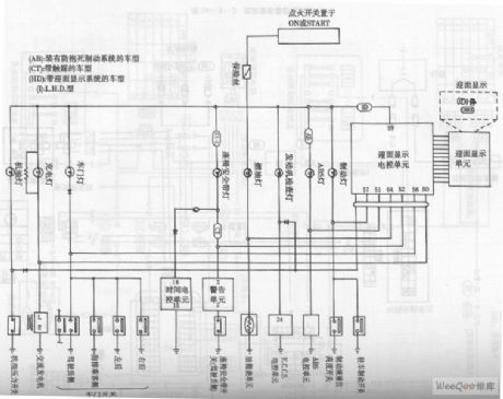 The No.1 Warning Lamp Circuit of the Bluebird Car