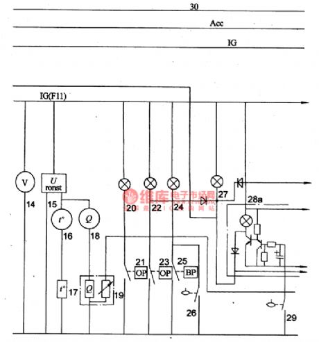 The Instrument and Alarm Lamp Circuit of MAZDA 929