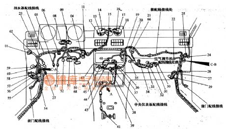 Mitsubishi Pajero light off-road vehicle circuit instrument panel wiring harness configuration circuit diagram