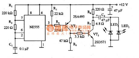 LED luminescence circuit diagram