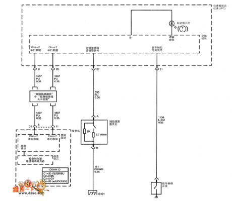 Shanghai GM Cadillac CTS car anti-lock braking system circuit diagram(1)