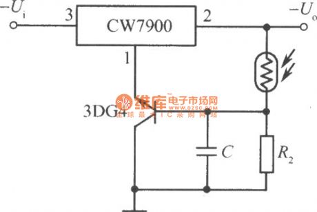 Light control regulated power supply circuit diagram composed of CW7900