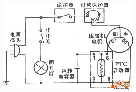 Antarctic brand direct cooling type fridge circuit