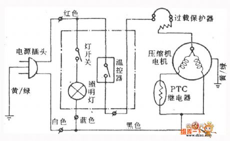 Antarctic brand direct cooling type fridge circuit