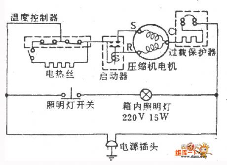 Great Wall brand BCD-170, BCD-185 type fridge circuit