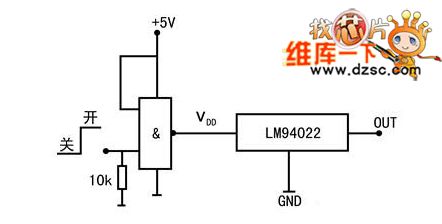 The Close-Function Circuit Of LM94022 Connecting With Two-Input AND Gate