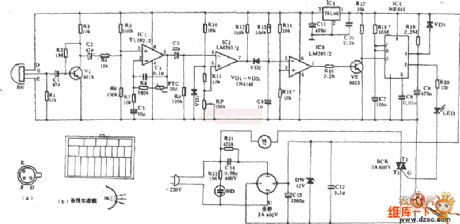 human remote sensing fan automatic control circuit